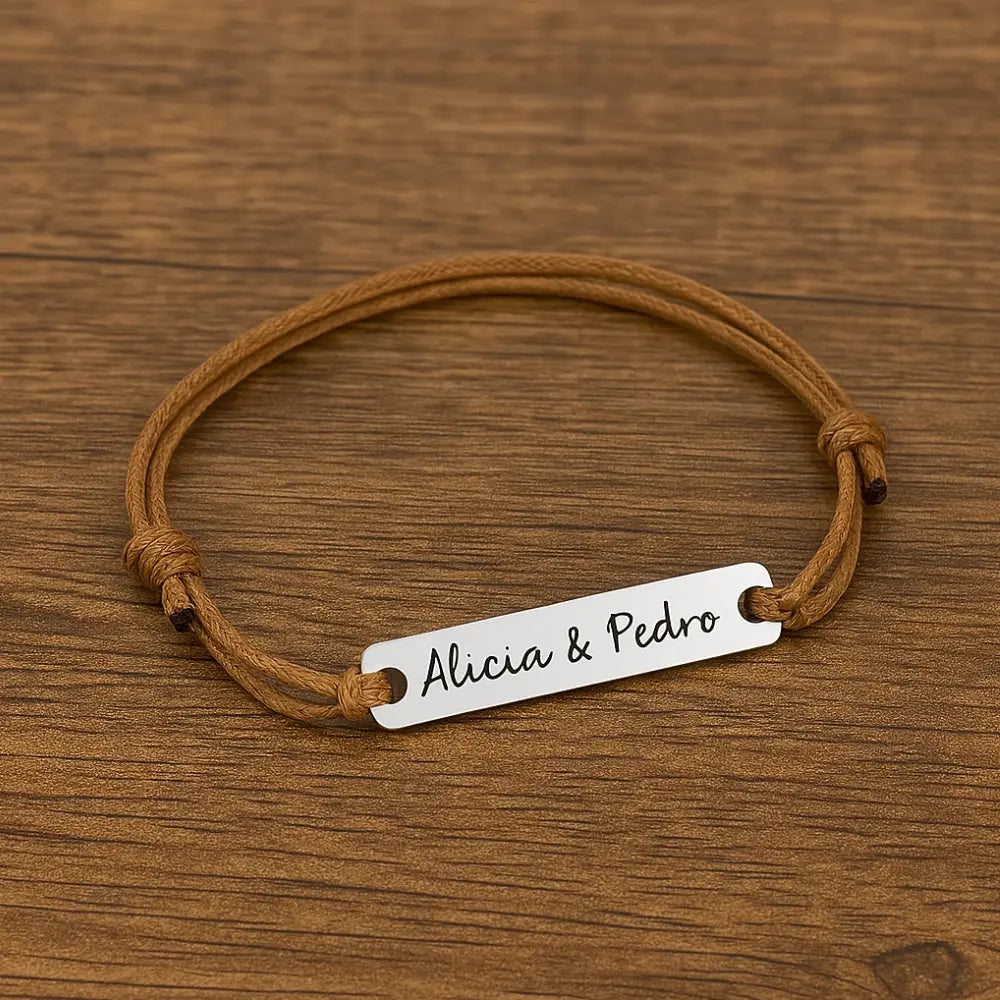 Bracelet cordon prénom
