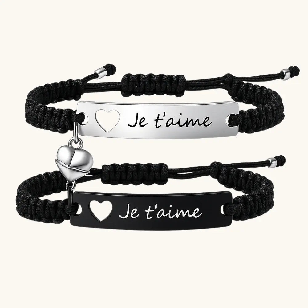 Bracelet couple personnalisable