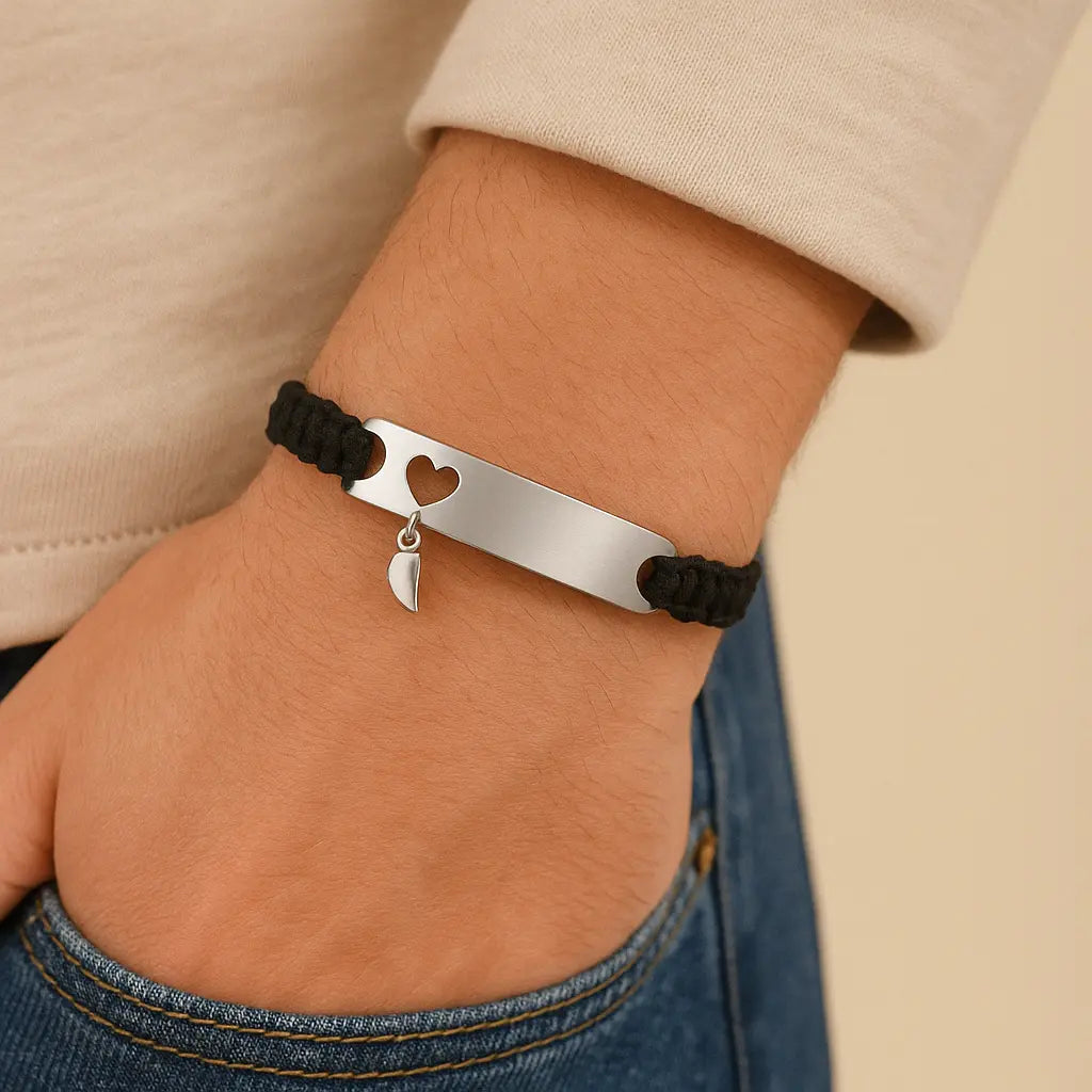 Bracelet couple personnalisable
