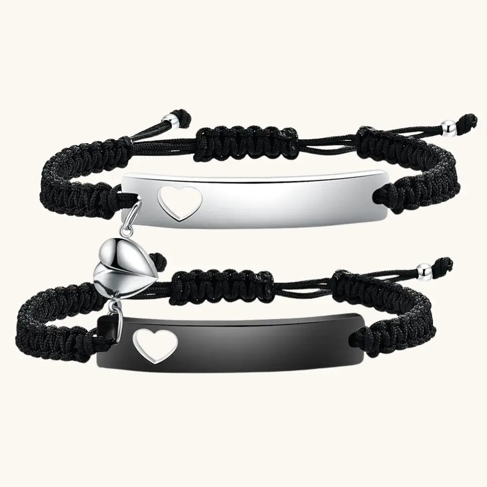 Bracelet couple personnalisable