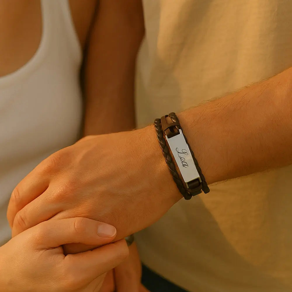 Bracelet cuir homme personnalisable