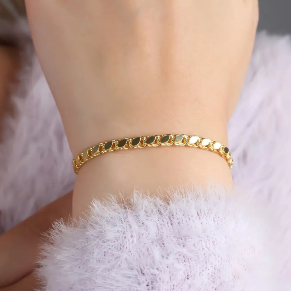 Bracelet de chaîne à paillettes
