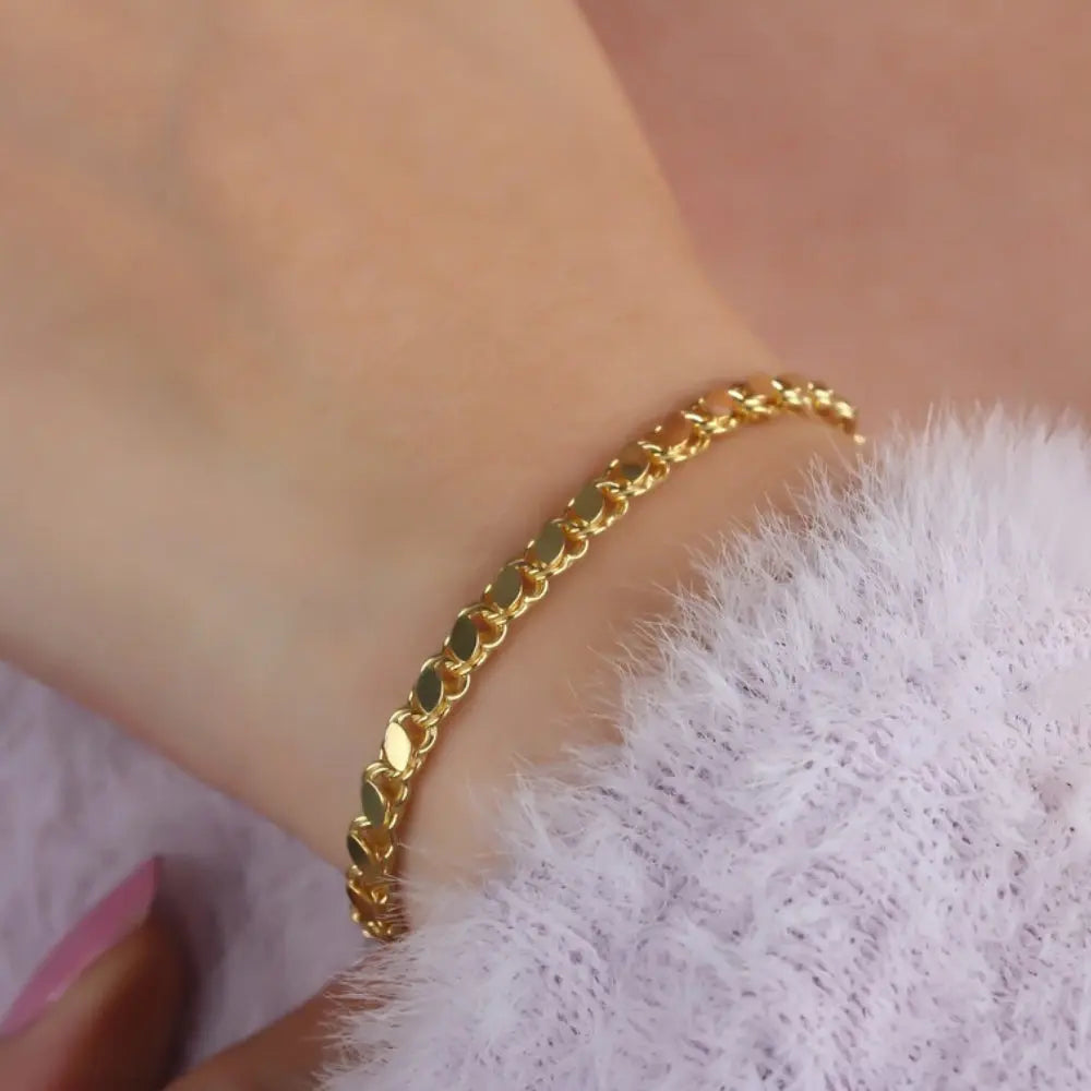 Bracelet de chaîne à paillettes