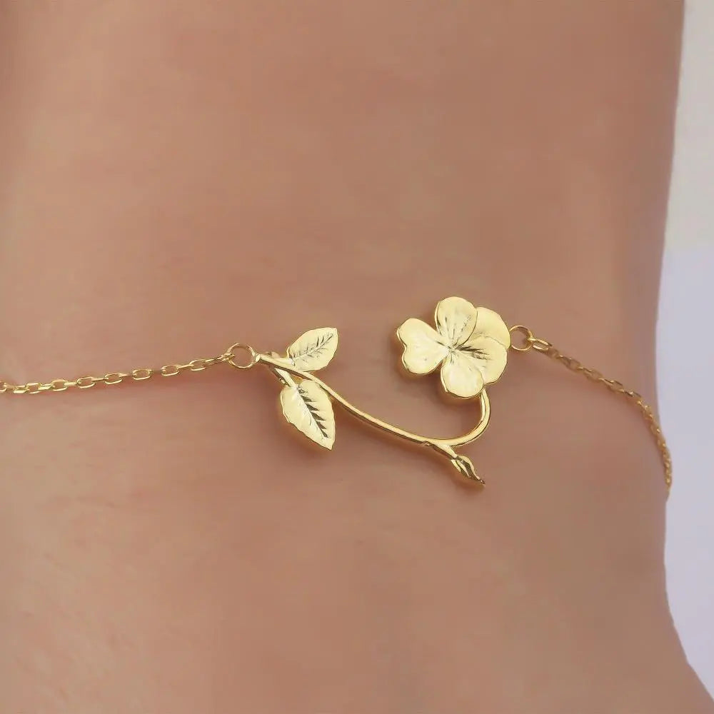 Bracelet fleur personnalisé