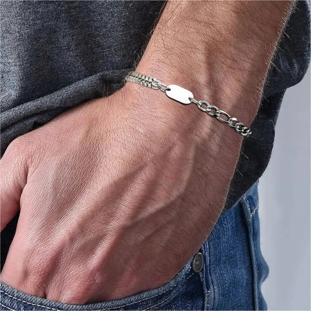 Bracelet homme initiale