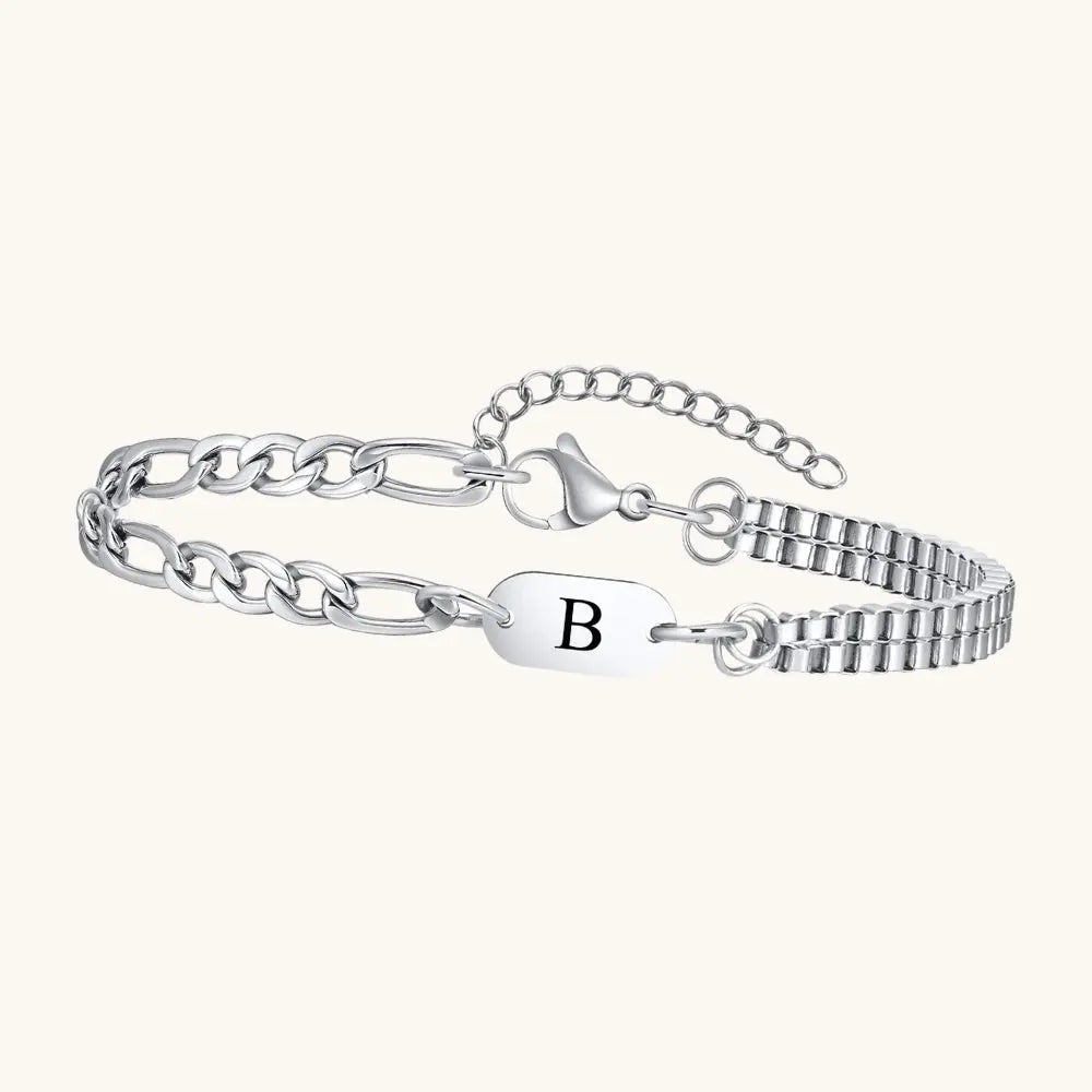Bracelet homme initiale