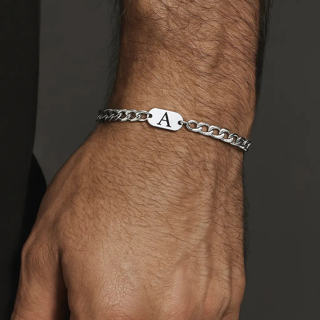 Bracelet homme initiale
