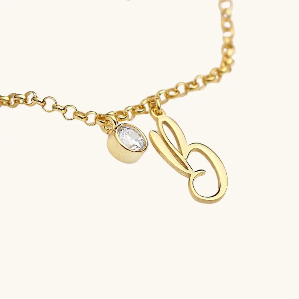 Bracelet initiale en argent