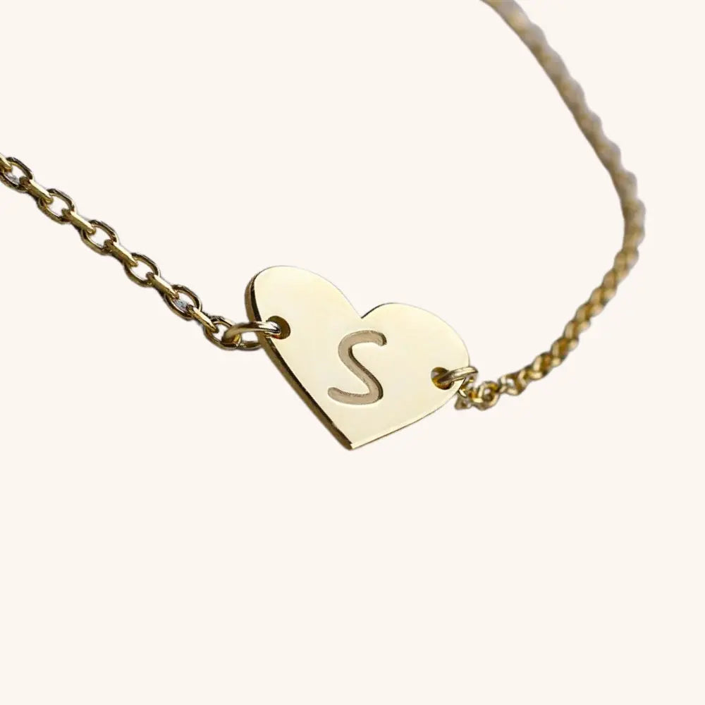 Bracelet initiale coeur