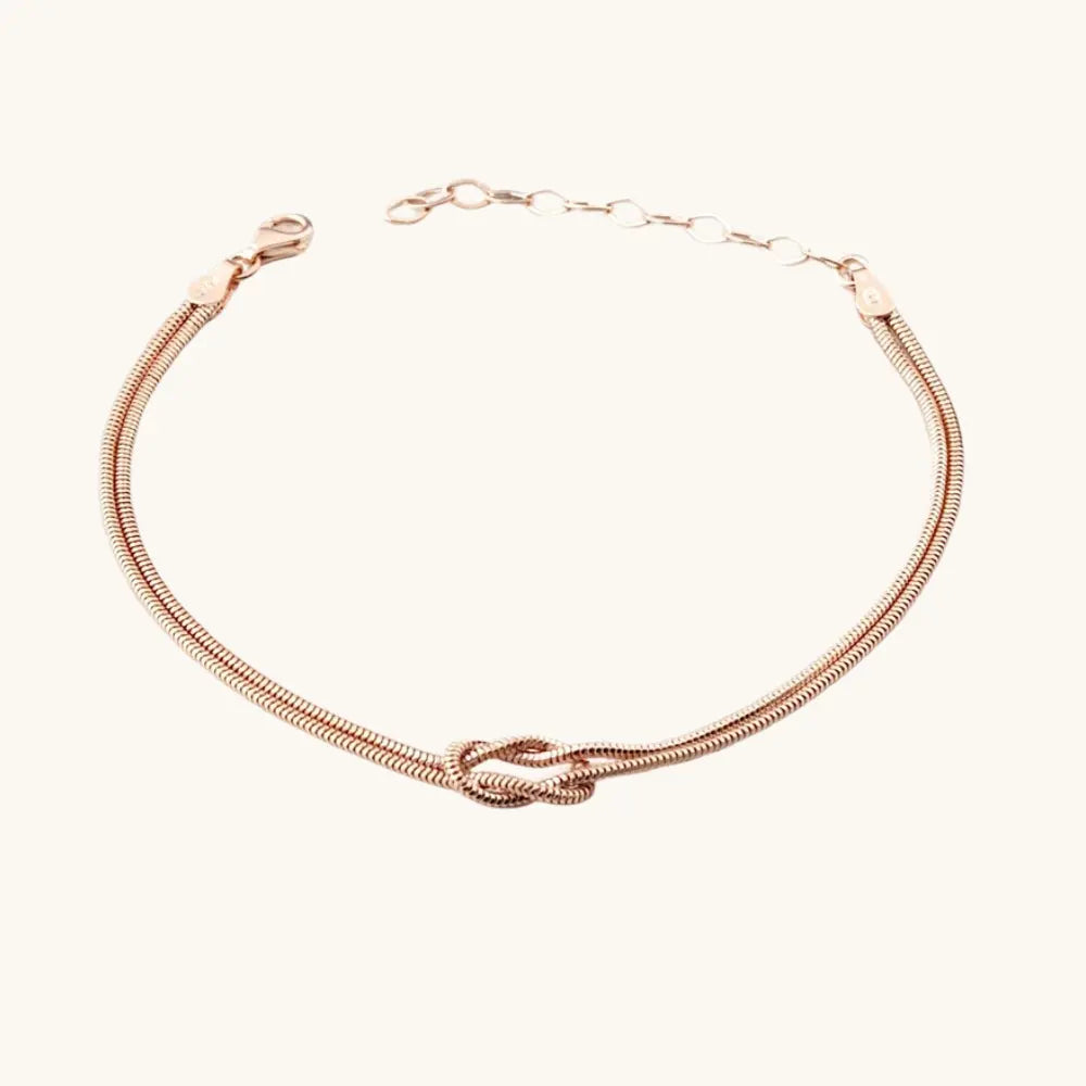 Bracelet nœud argent