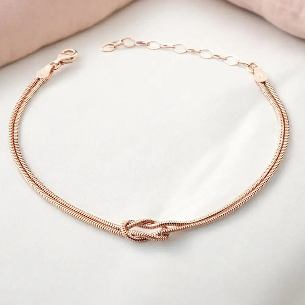 Bracelet nœud argent