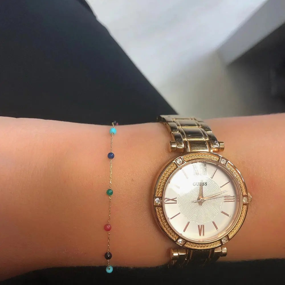 Bracelet or pierres naturelles