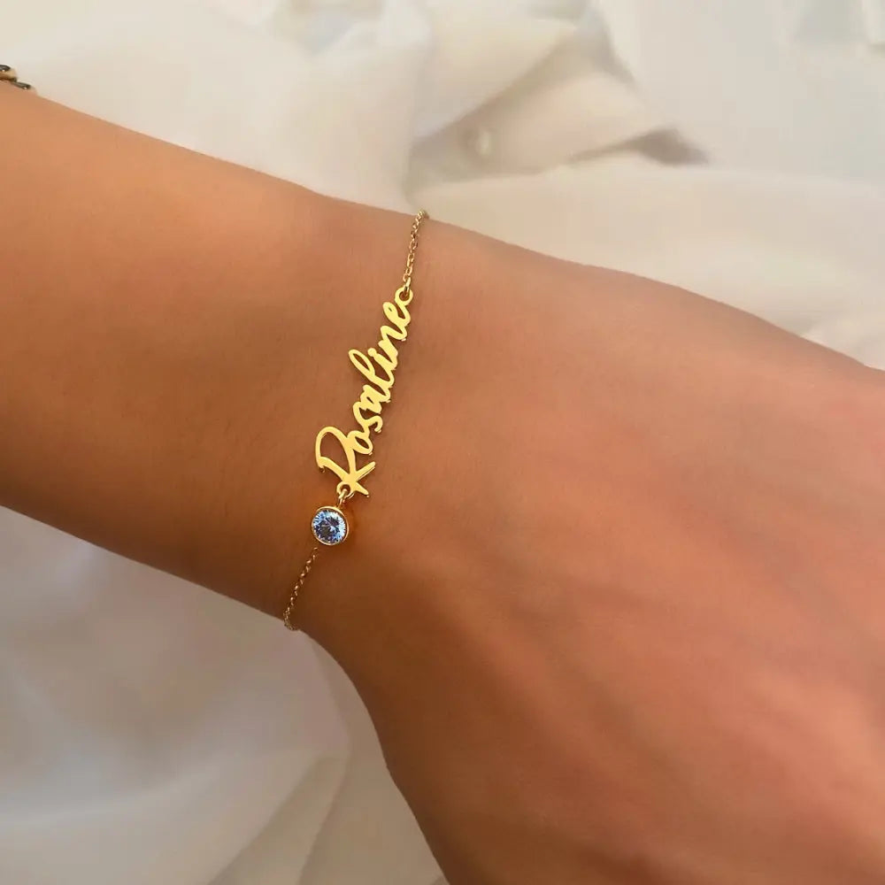 Bracelet prénom pierre