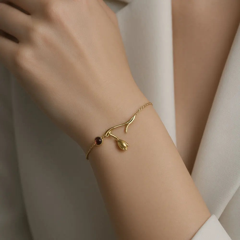 Bracelet personnalisé fleur