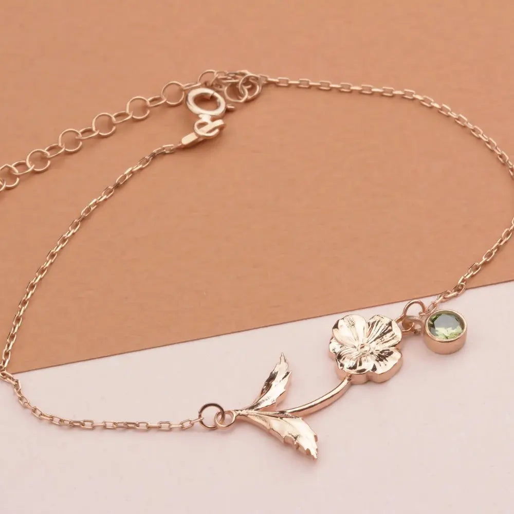 Bracelet personnalisé fleur