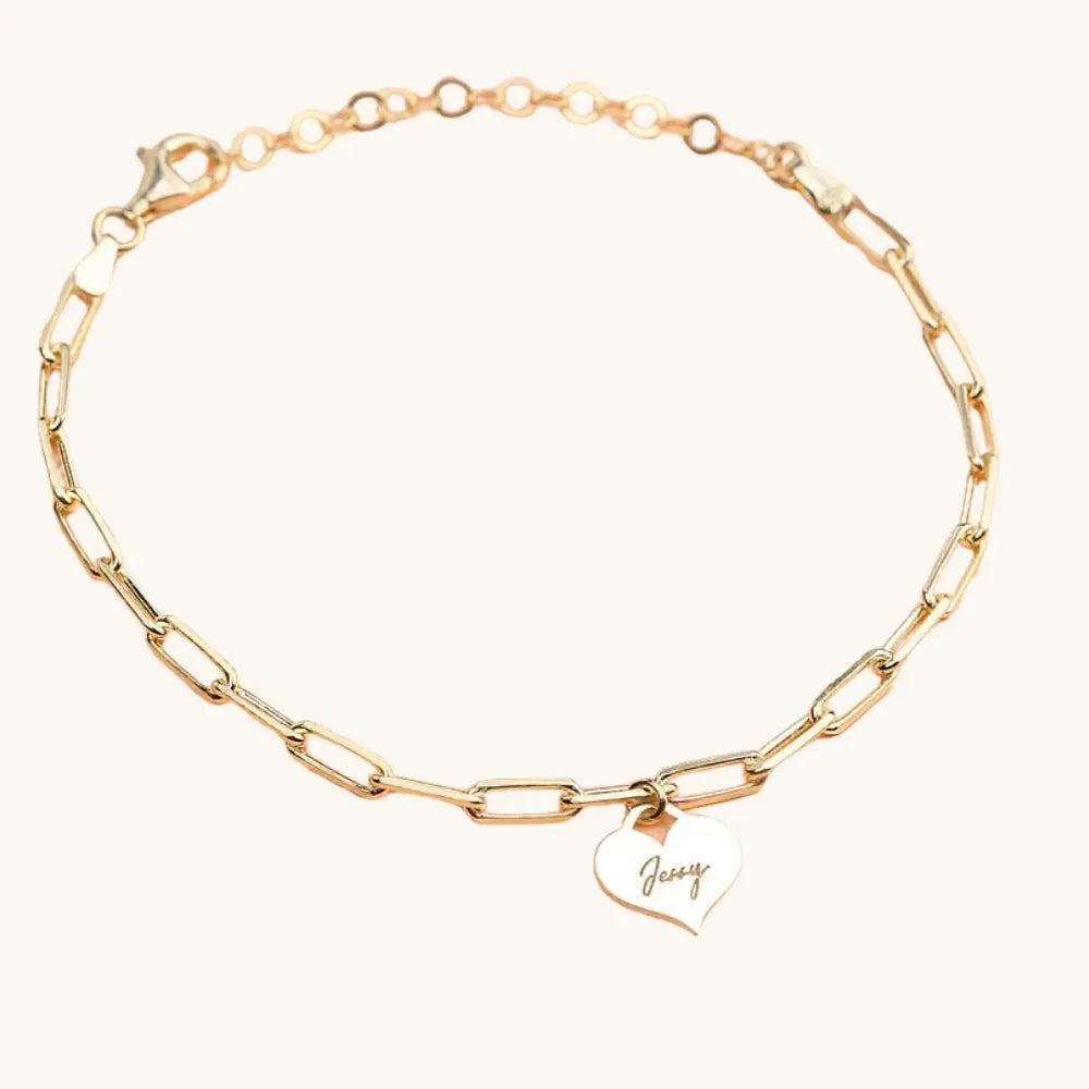 Bracelet prénom cœur