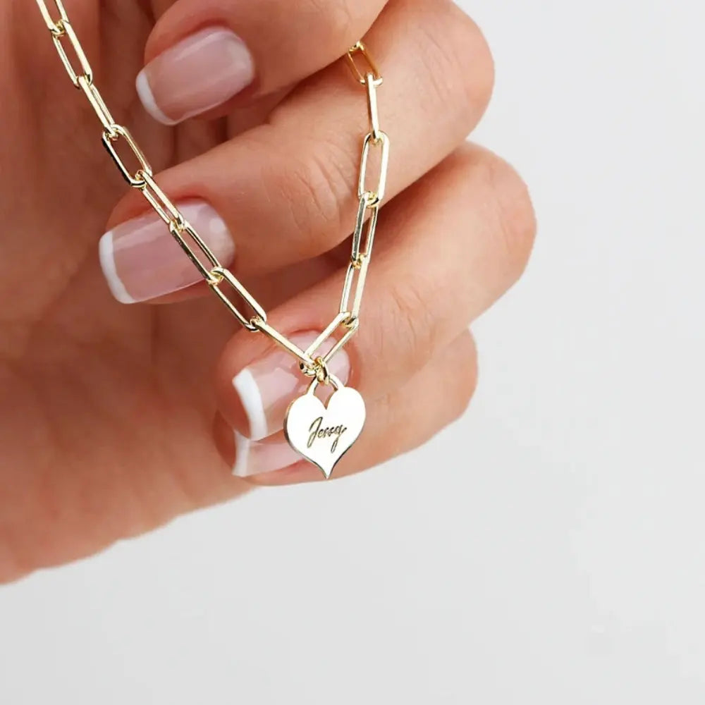 Bracelet prénom cœur