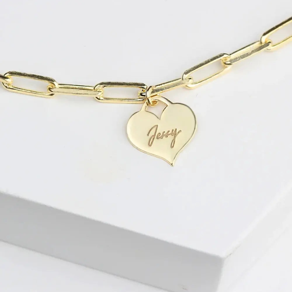 Bracelet prénom cœur