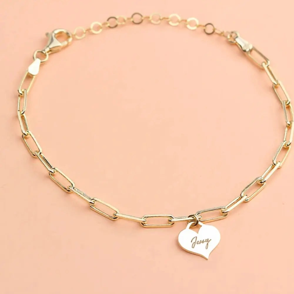 Bracelet prénom cœur