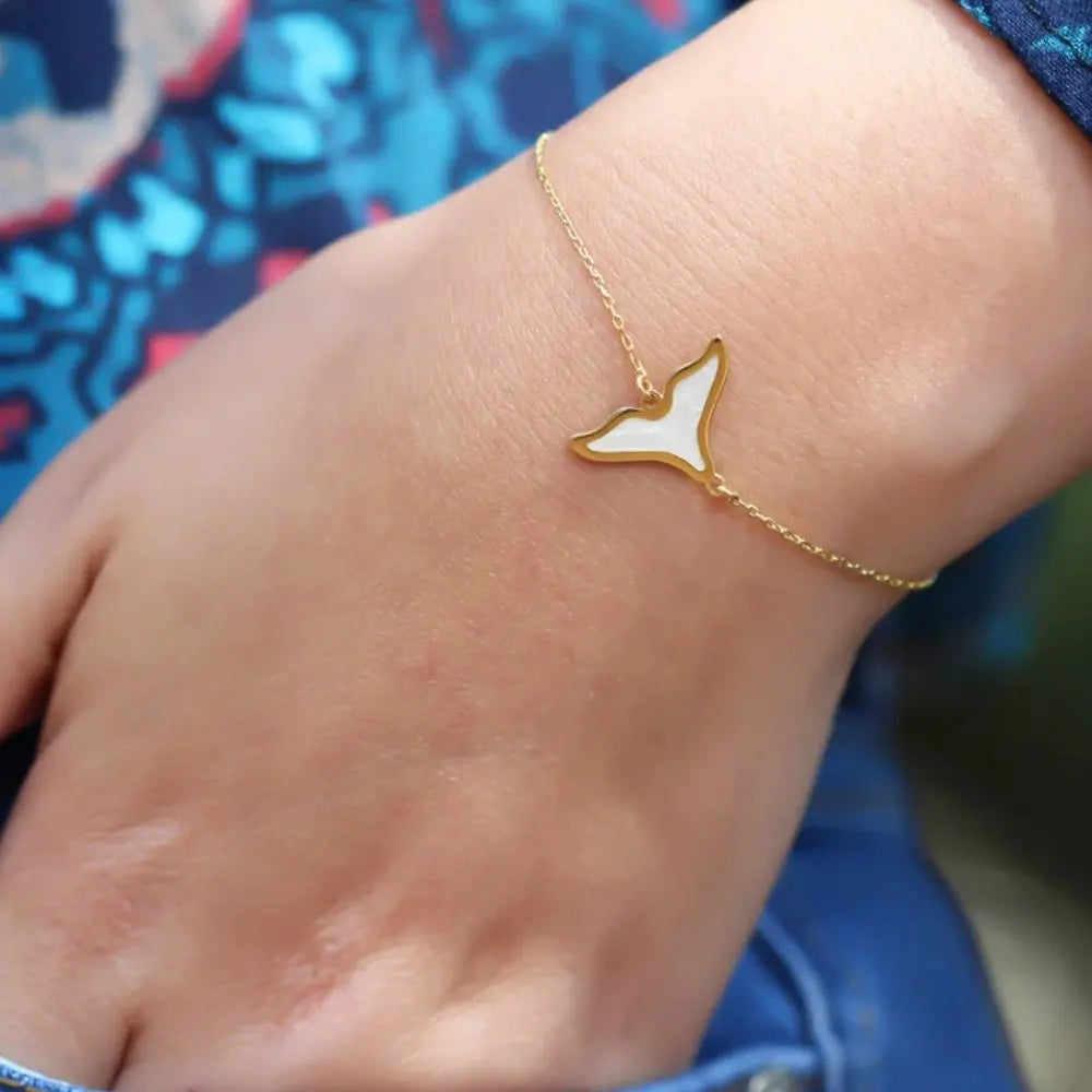Bracelet sirène en émail nacre