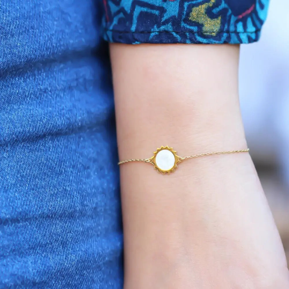Bracelet Soleil En Émail