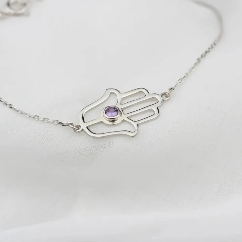 Bracelet argent protection pierre