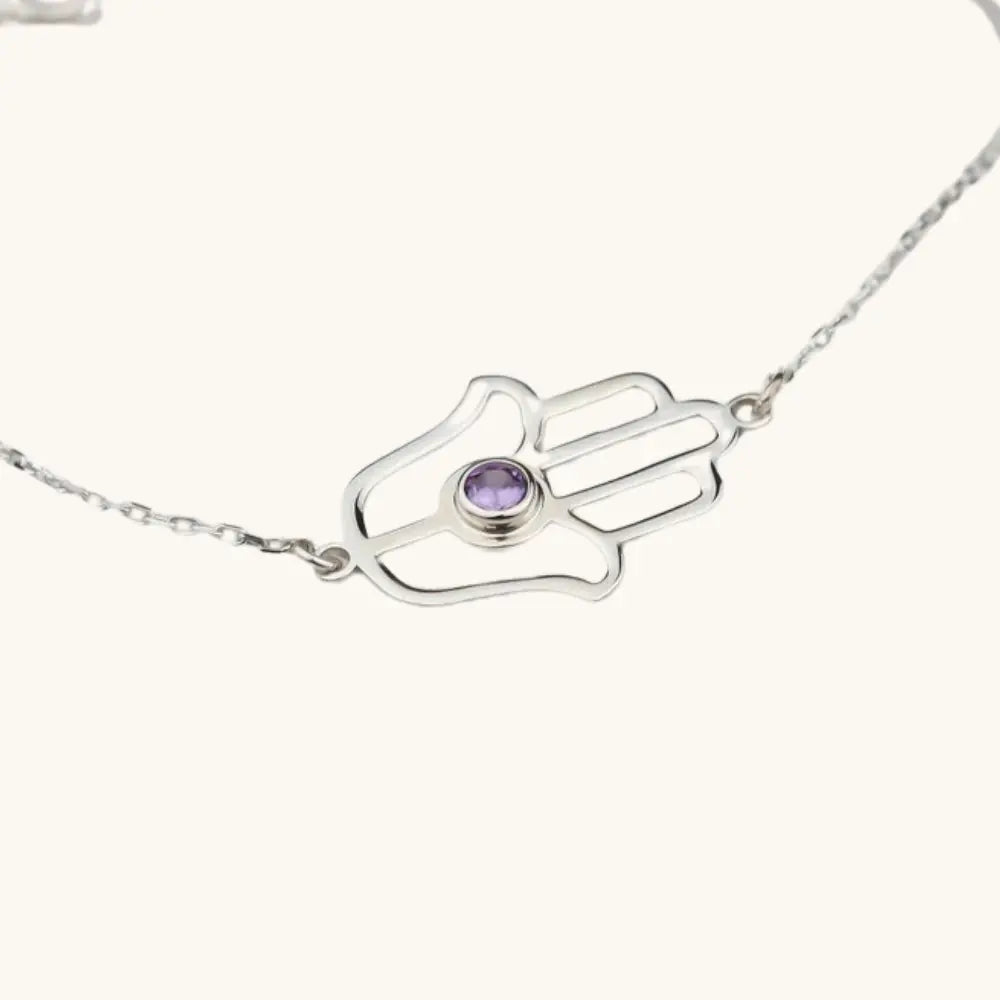 Bracelet argent protection pierre