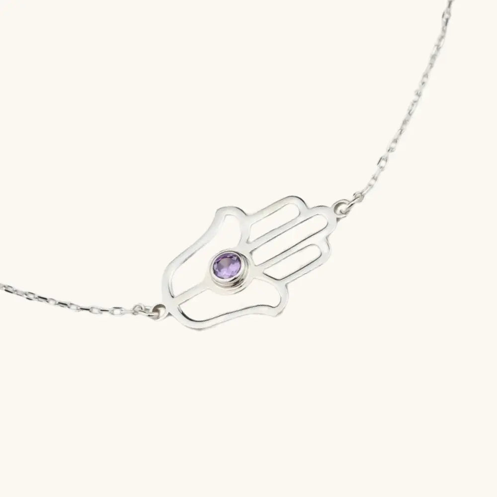Bracelet argent protection pierre