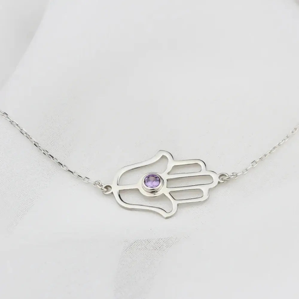Bracelet argent protection pierre