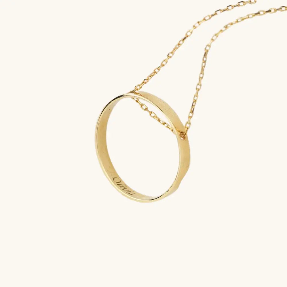 Collier anneau prénom