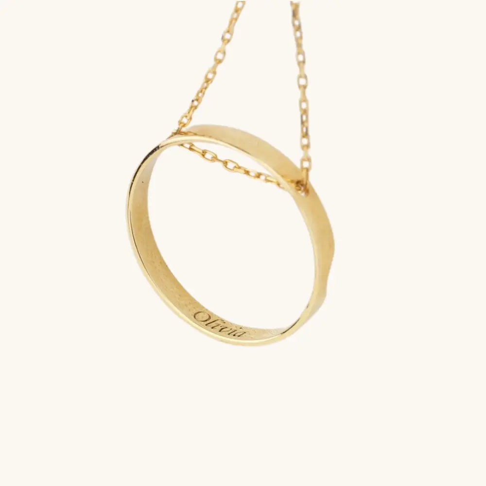 Collier anneau prénom