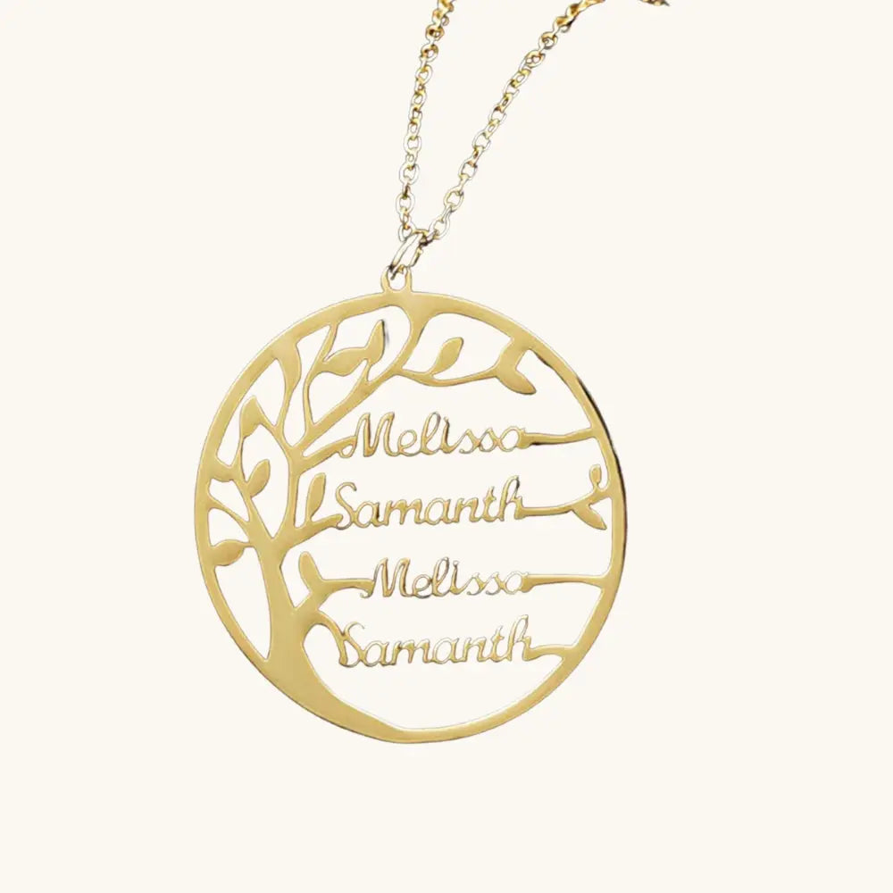 Collier arbre de vie prénom