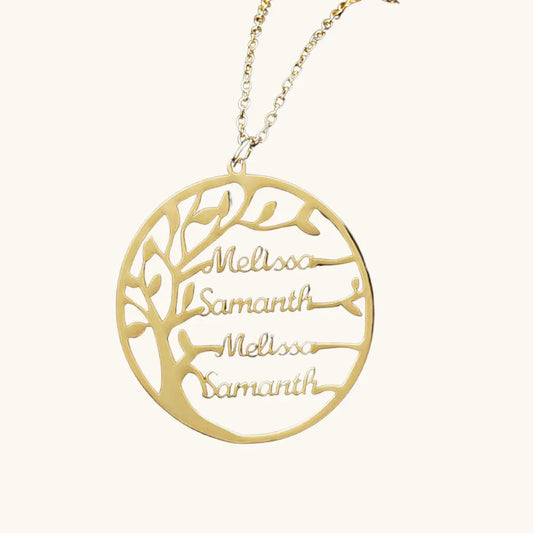 Collier arbre de vie prénom