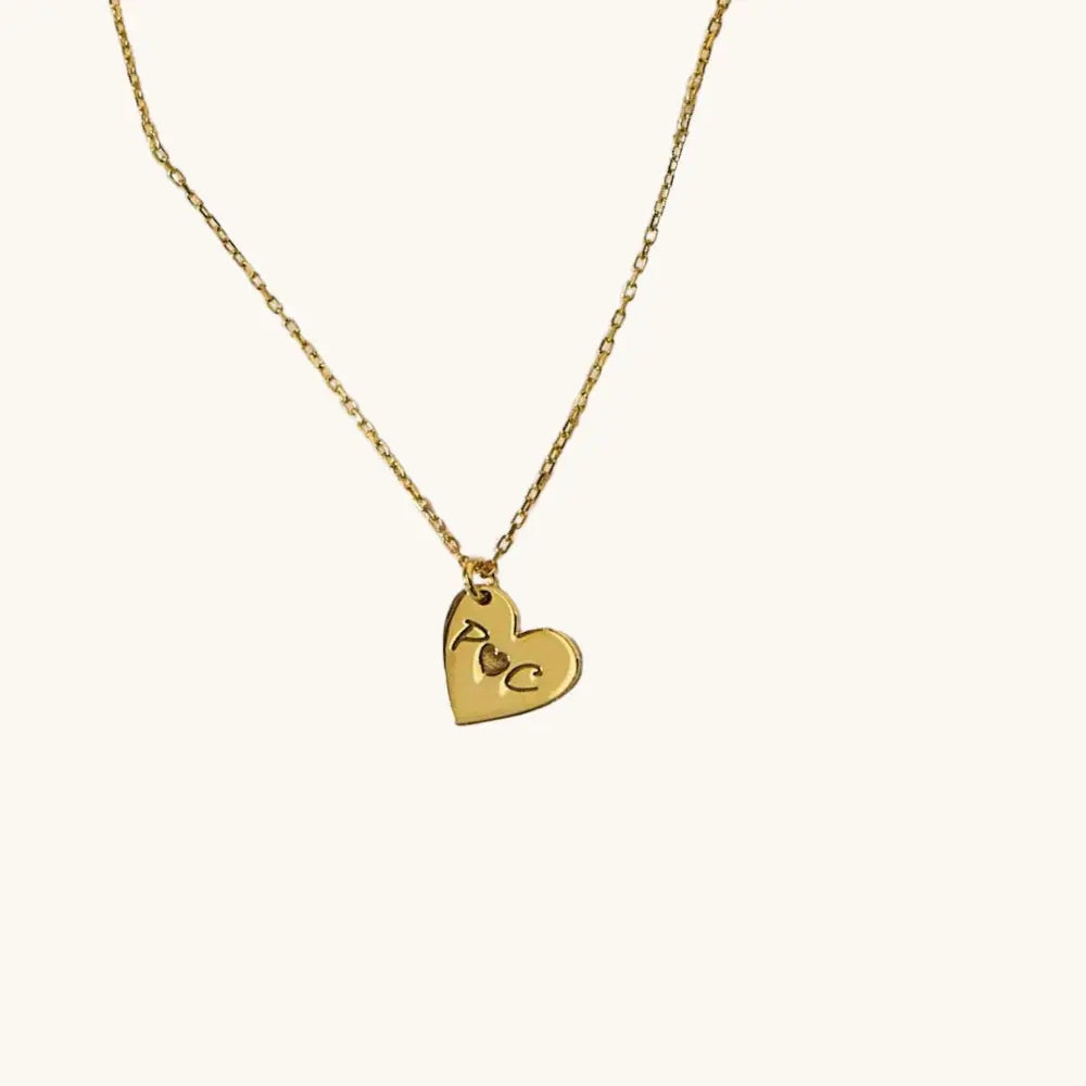 Collier coeur couple