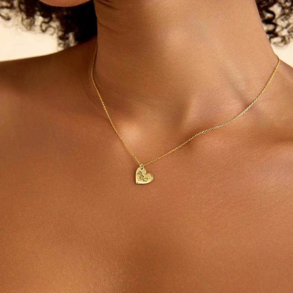 Collier coeur couple