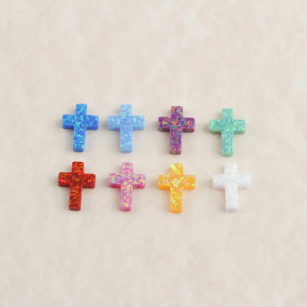 Collier croix d'opale