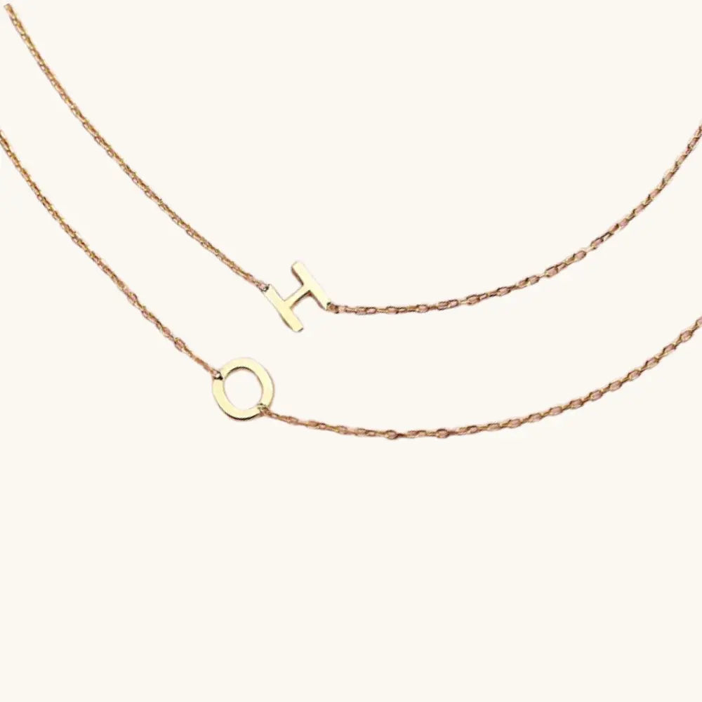 Collier deux initiales