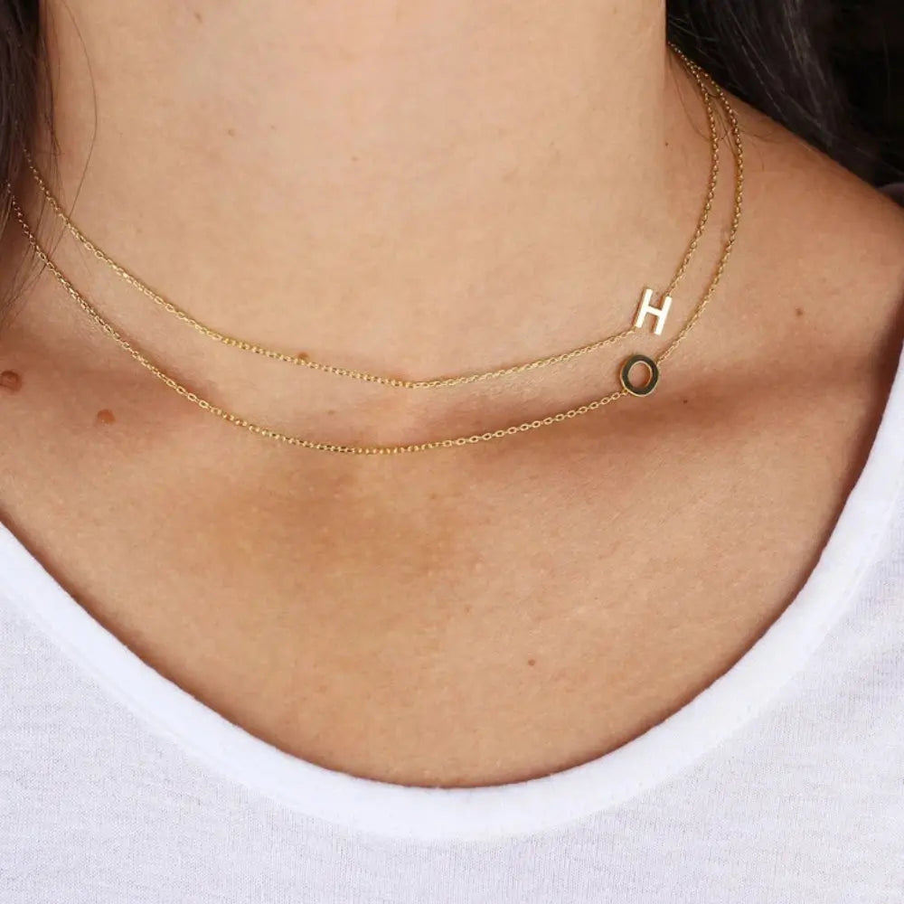 Collier deux initiales