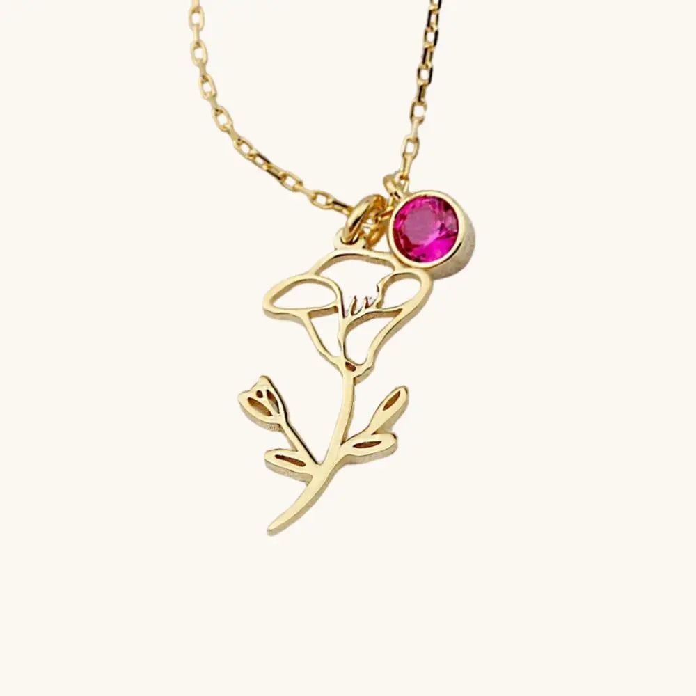 Collier fleur de naissance