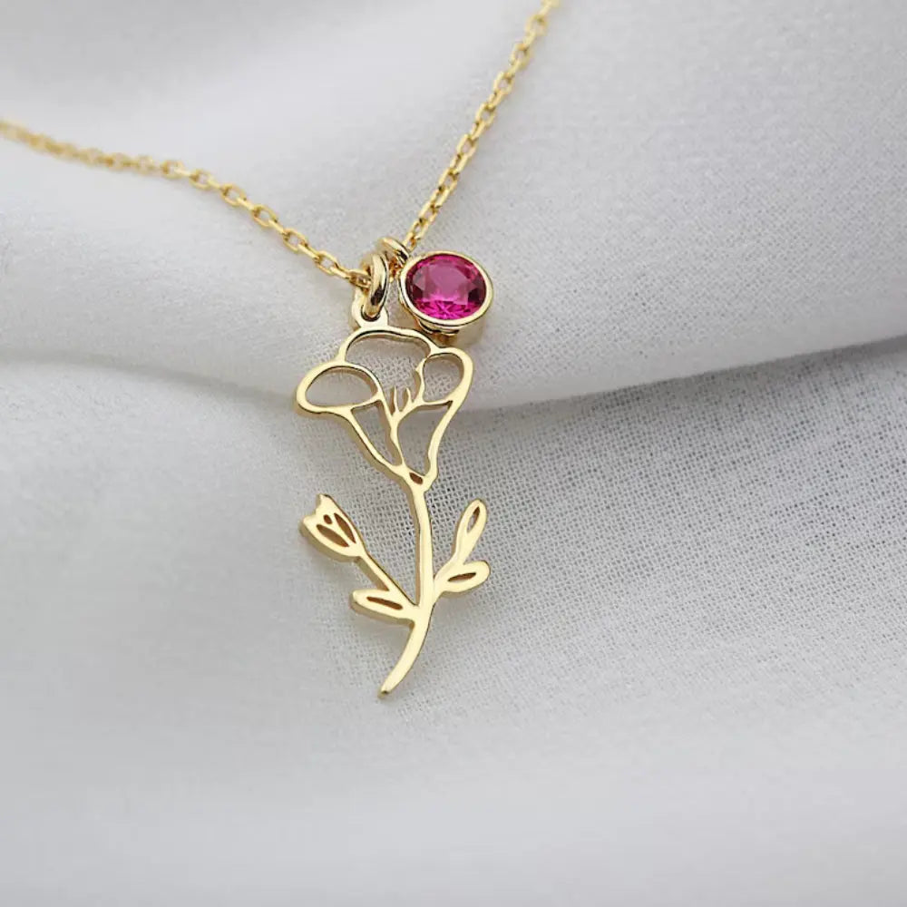 Collier fleur de naissance