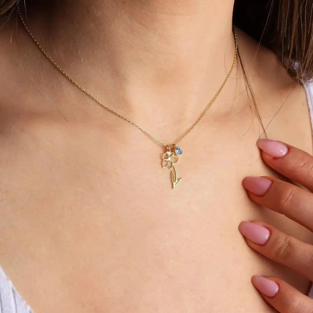 Collier fleur de naissance