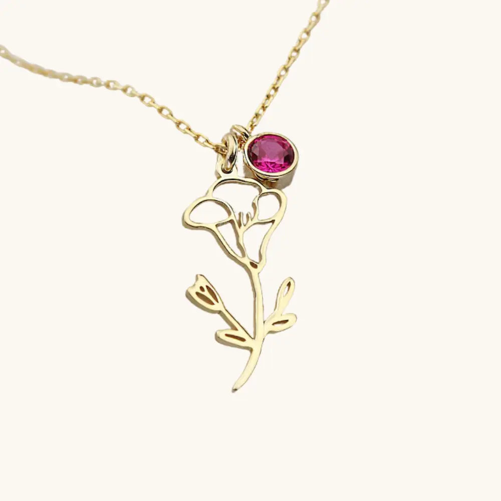 Collier fleur de naissance