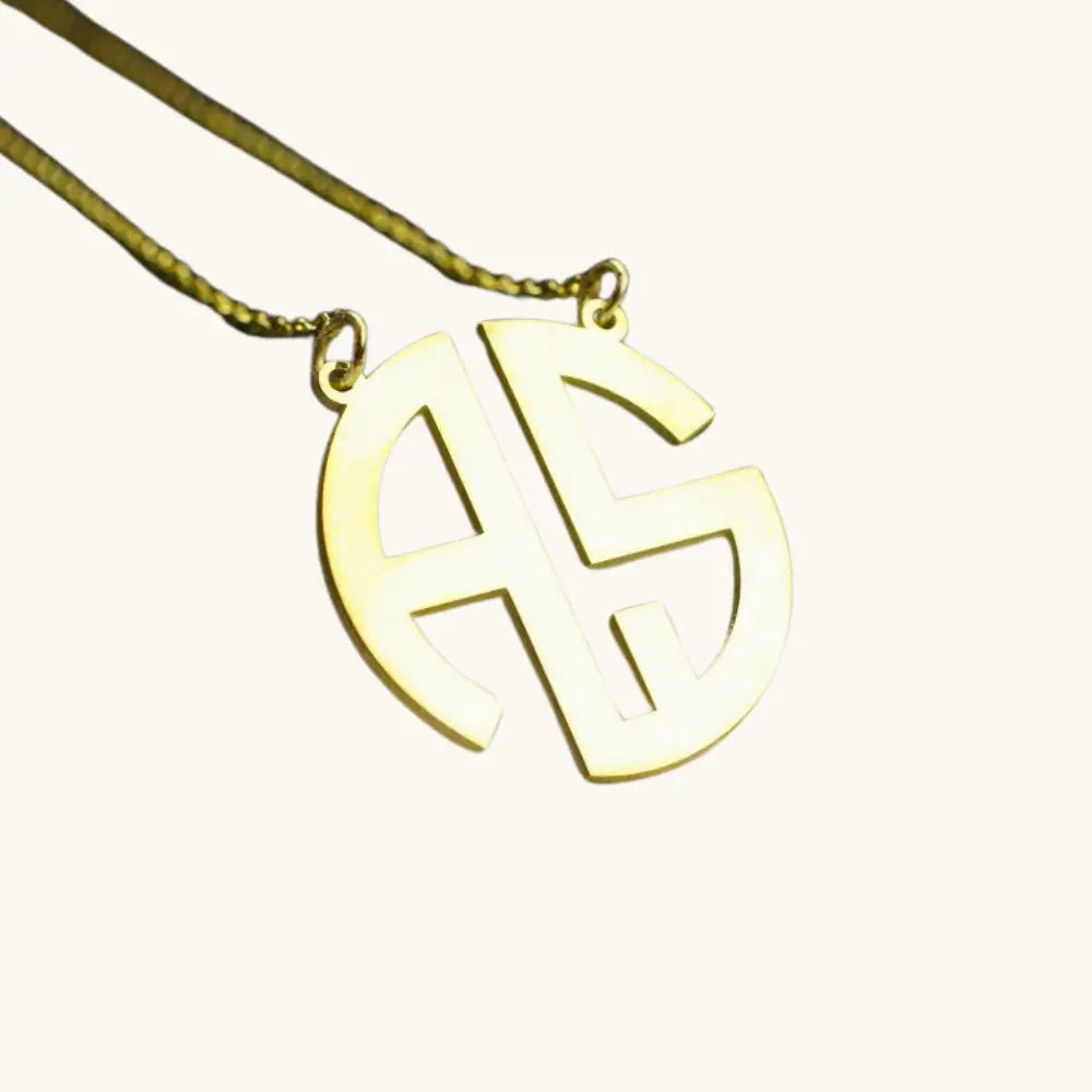 Collier deux initiales monogramme
