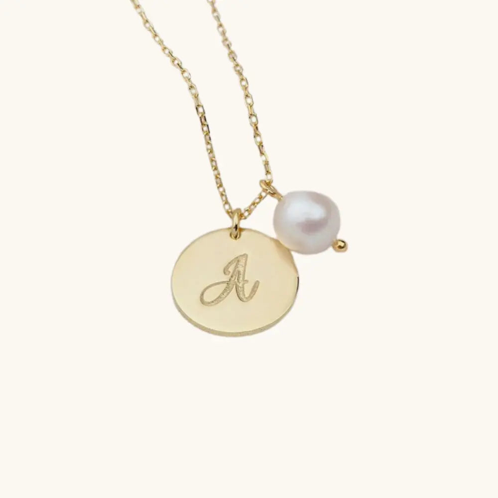 Collier initiale perles