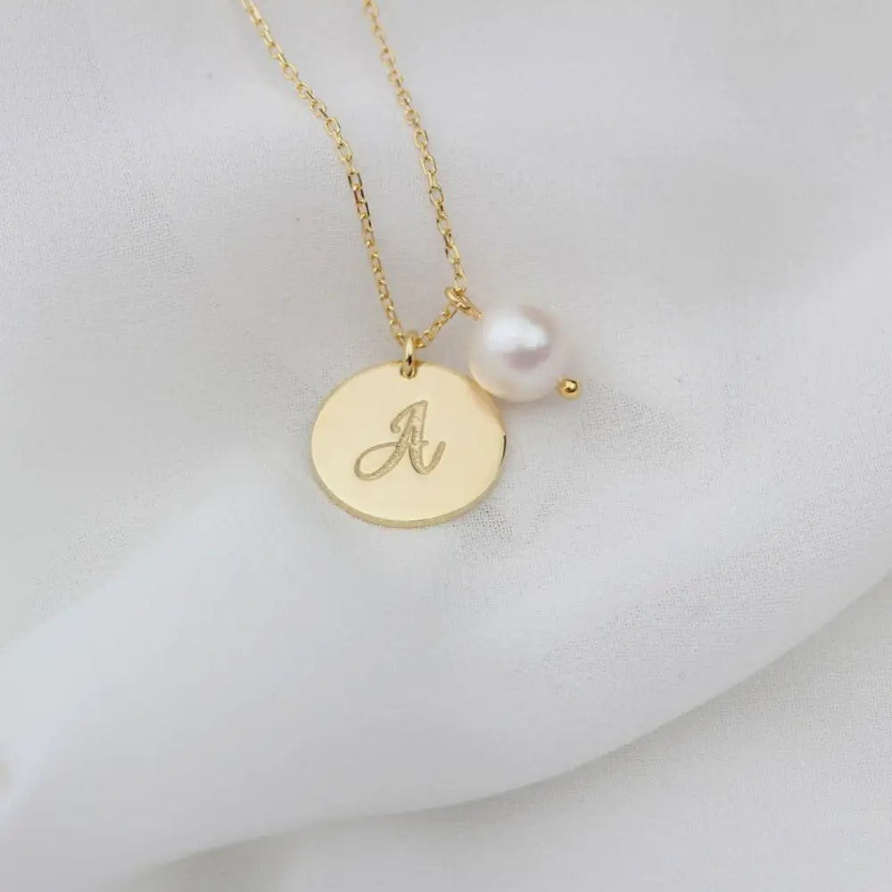 Collier initiale perles