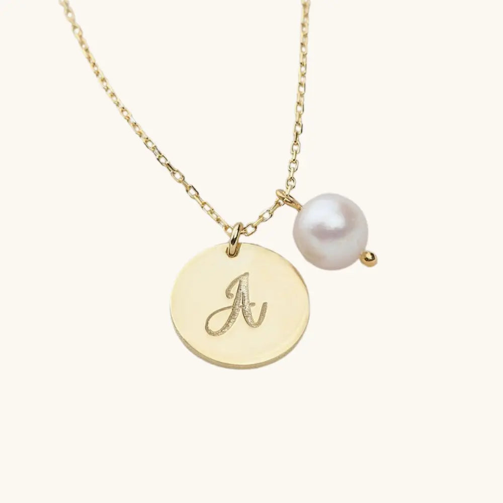 Collier initiale perles
