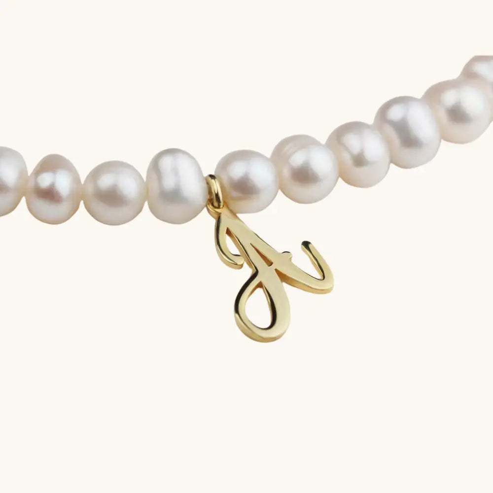 Collier initiale perles personnalisé