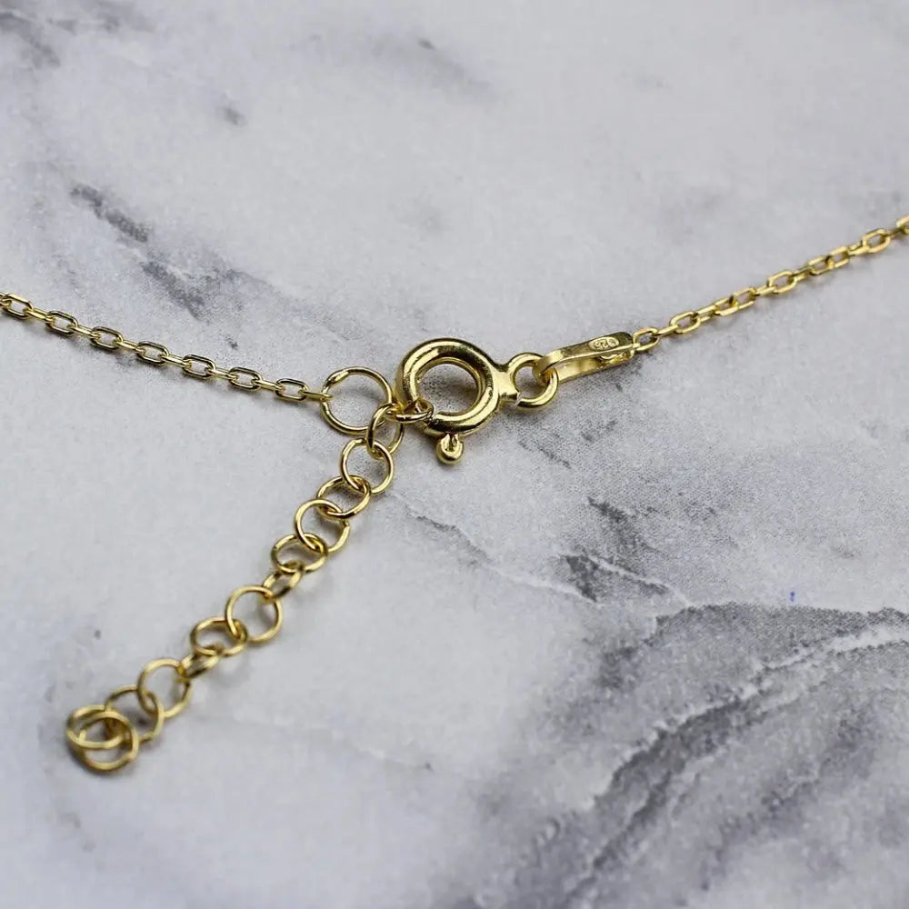 Collier initiales et pierre
