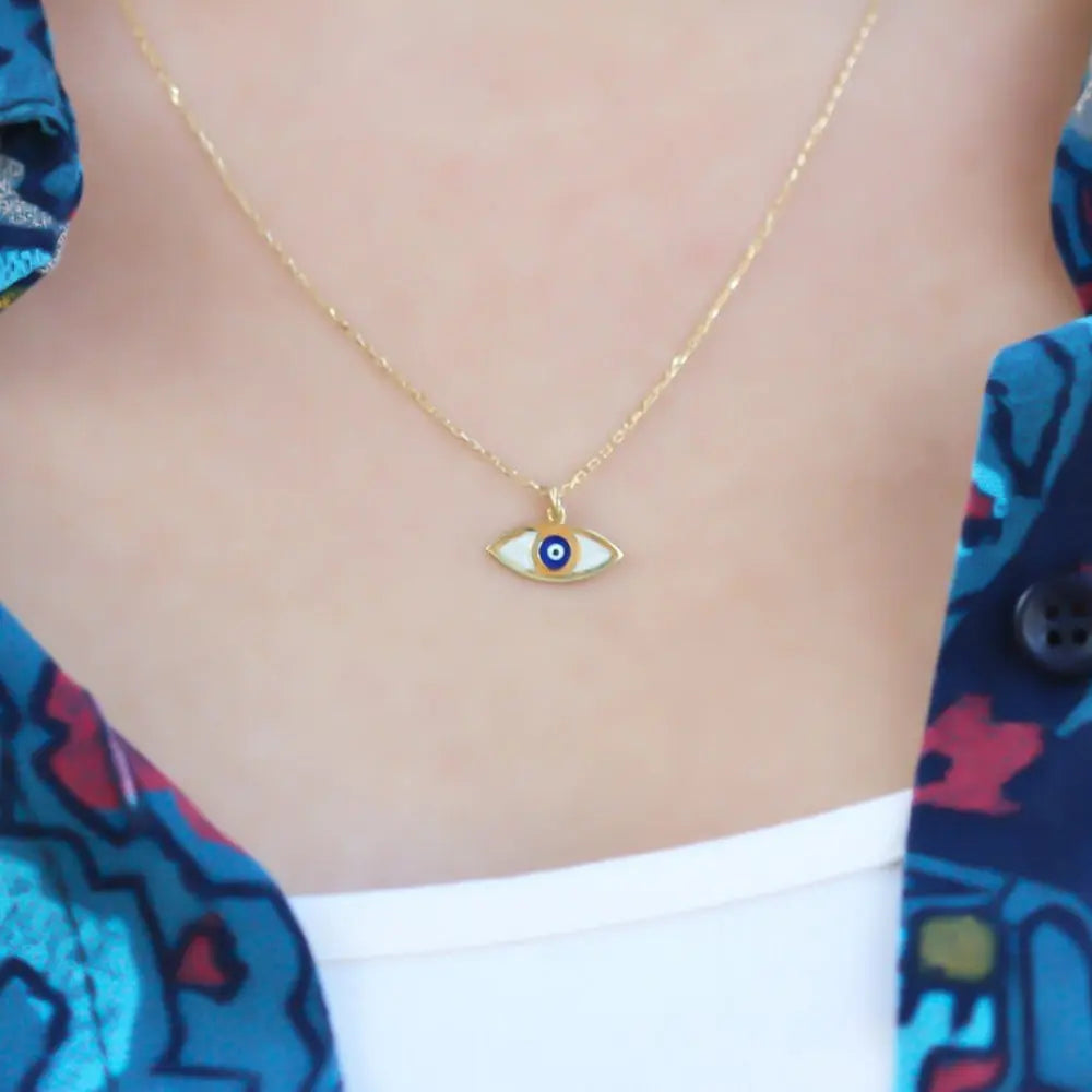 Collier œil nacre