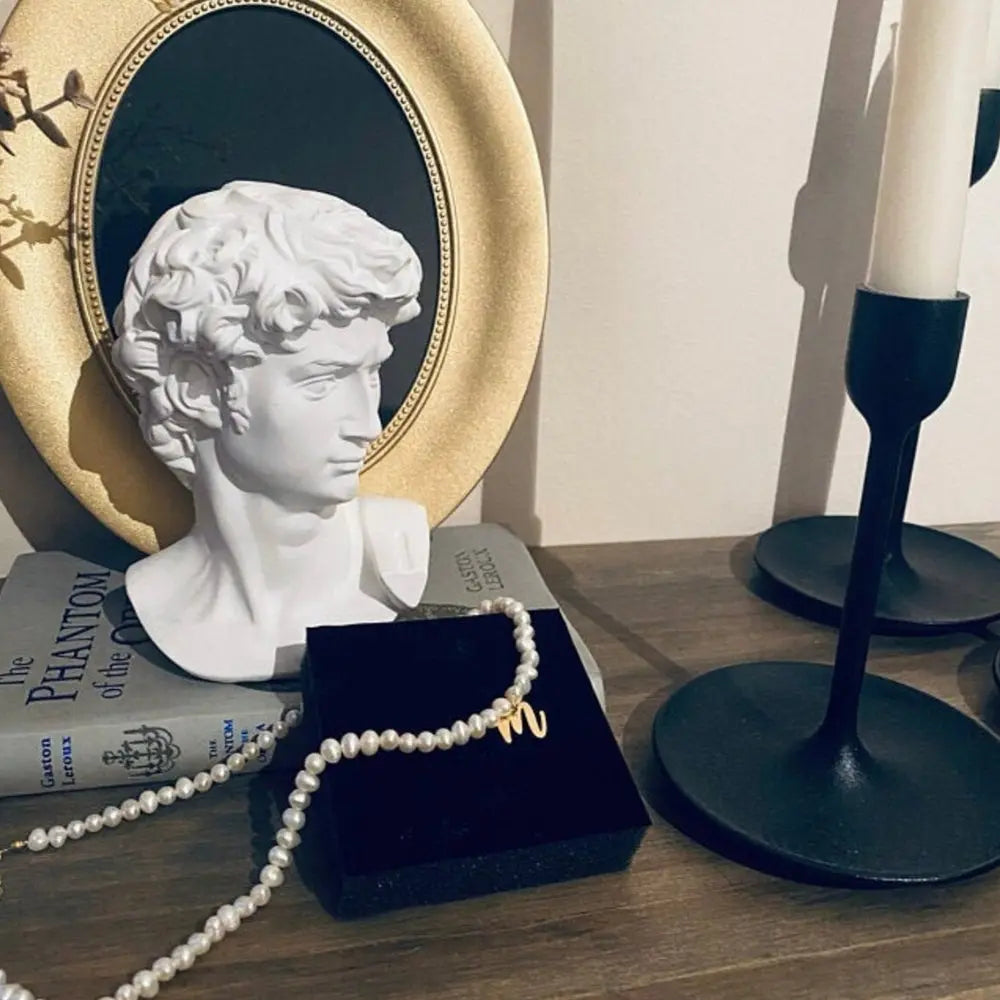 Collier initiale perles personnalisé